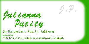 julianna putity business card